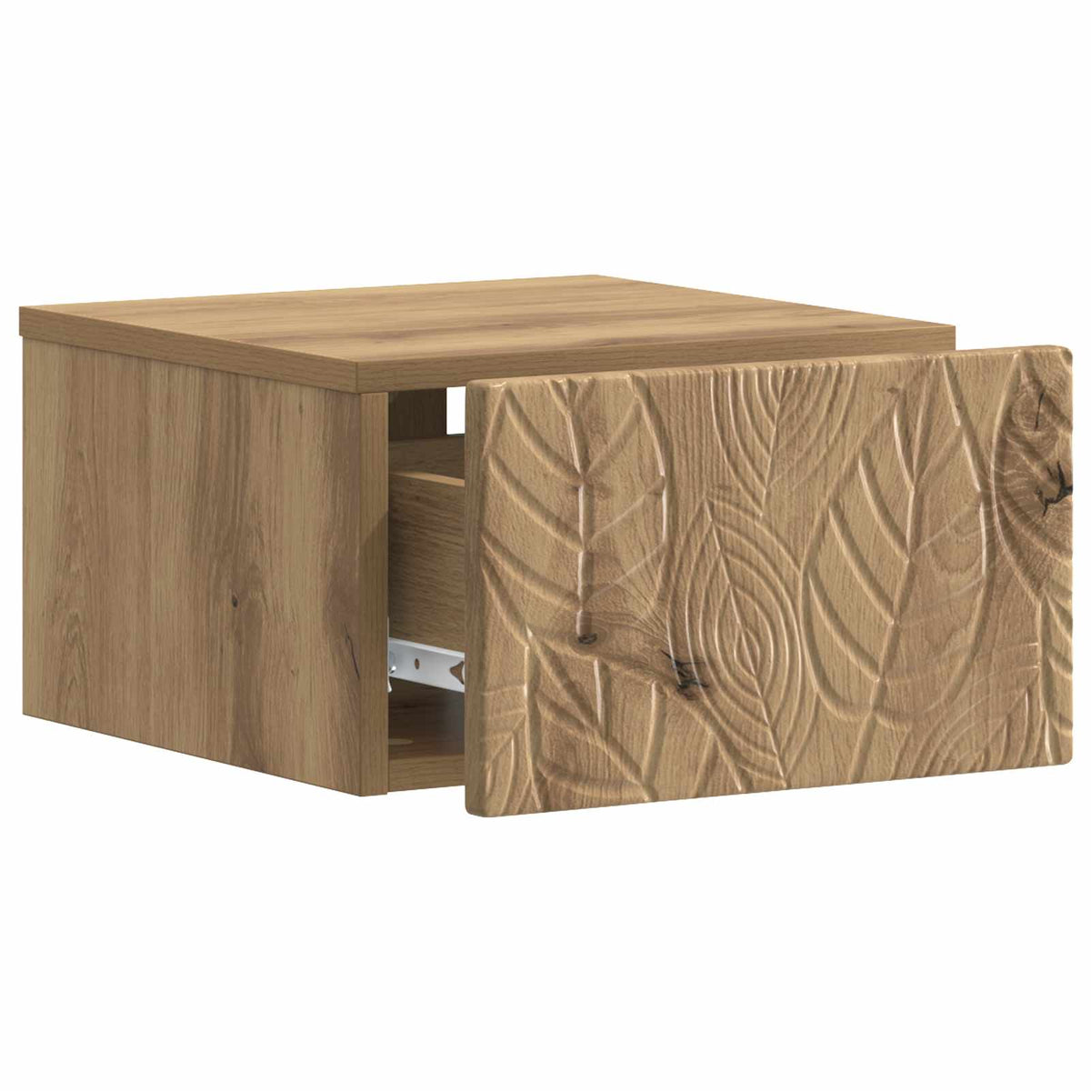 Vidaxl wandbeugel bedkast artisanaal eiken 49 x 34,5 x 20 cm