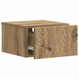 Vidaxl wandbeugel bedkast artisanaal eiken 49 x 34,5 x 20 cm