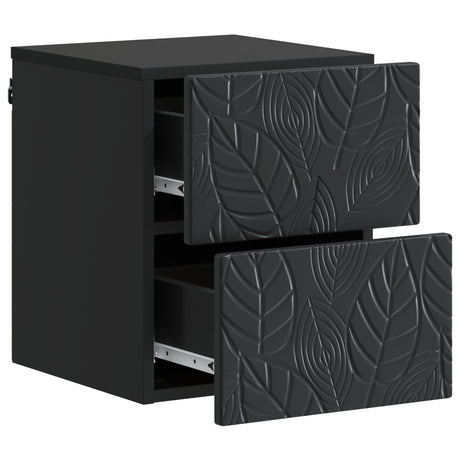 Vidaxl wandbeugel bedkast zwart 34,5 x 33 x 40 cm bewerkt hout