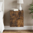 Vidaxl wandbeugel bedkast gerookt eiken 34,5 x 33 x 40 cm bewerkt hout