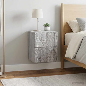Vidaxl wandbeugel bedkast 2 st grijs sonoma 34,5 x 33 x 40 cm
