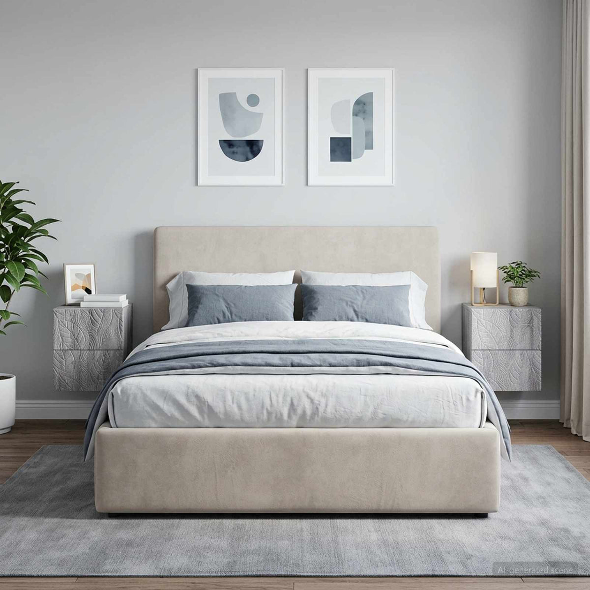Vidaxl wandbeugel bedkast 2 st grijs sonoma 34,5 x 33 x 40 cm