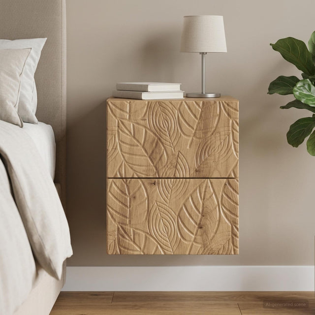 Vidaxl wandbeugel bedkast artisanaal eiken 34,5 x 33 x 40 cm