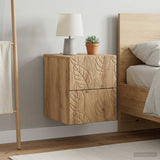 Vidaxl wandbeugel bedkast 2 st artisanaal eiken 34,5 x 33 x 40 cm