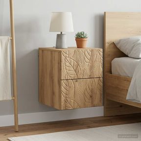 Vidaxl wandbeugel bedkast 2 st artisanaal eiken 34,5 x 33 x 40 cm