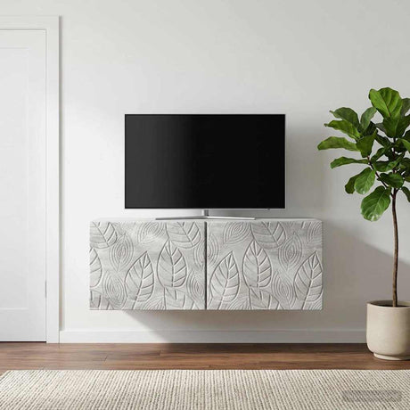 Vidaxl wandbeugel tv-kast 59,5 x 41 x 30 cm betongrijs bewerkt hout