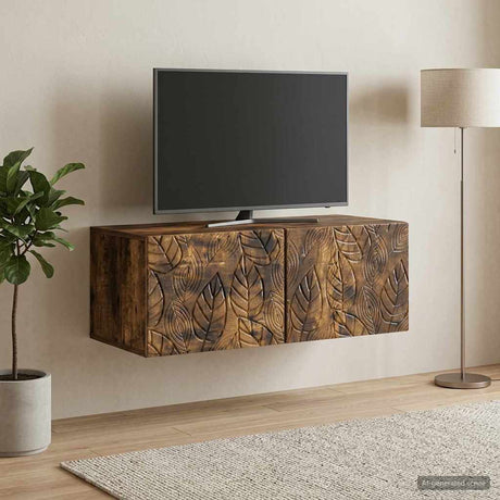 Vidaxl wandbeugel tv-kast 59,5 x 41 x 30 cm gerookt eiken bewerkt hout