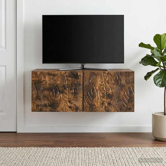Vidaxl wandbeugel tv-kast 59,5 x 41 x 30 cm gerookt eiken bewerkt hout