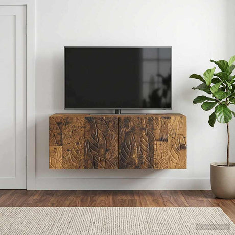 Vidaxl wandbeugel tv-kast 59,5 x 41 x 30 cm oud hout bewerkt hout