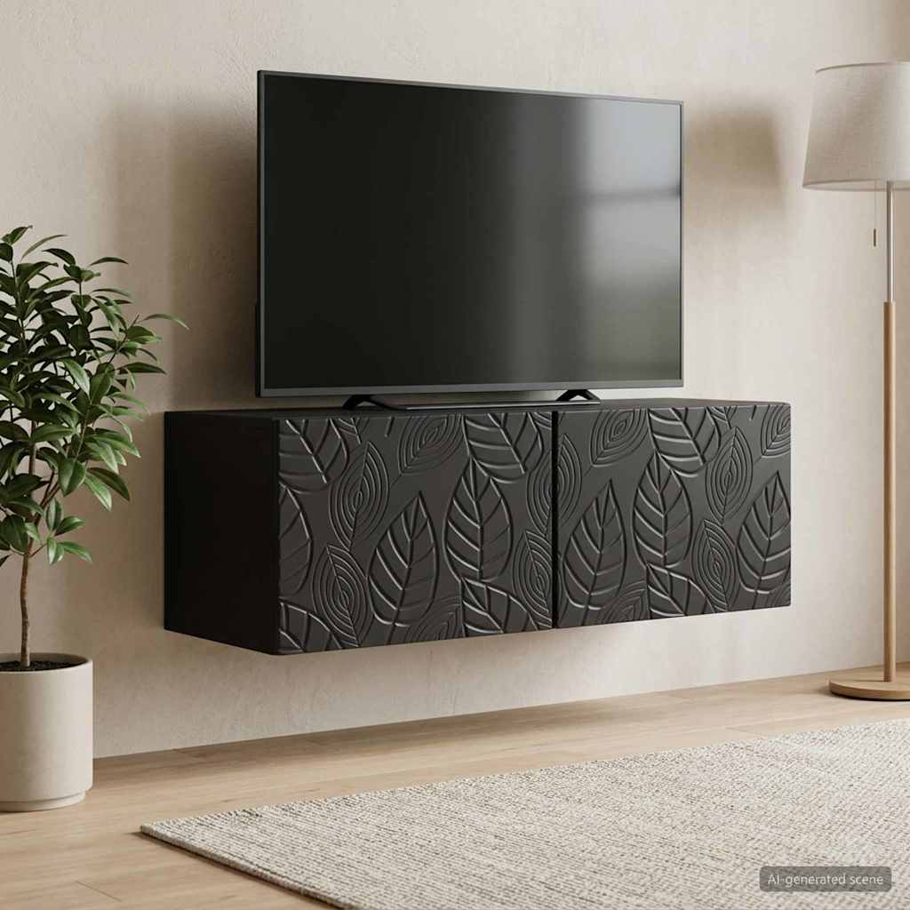 Vidaxl wandbeugel tv-kast 78,5 x 41 x 30 cm zwart bewerkt hout