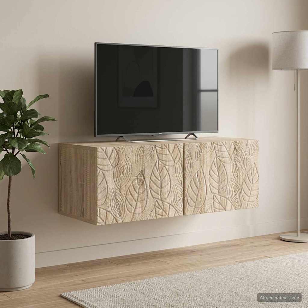 Vidaxl wandbeugel tv-kast 78,5 x 41 x 30 cm sonoma eiken bewerkt hout