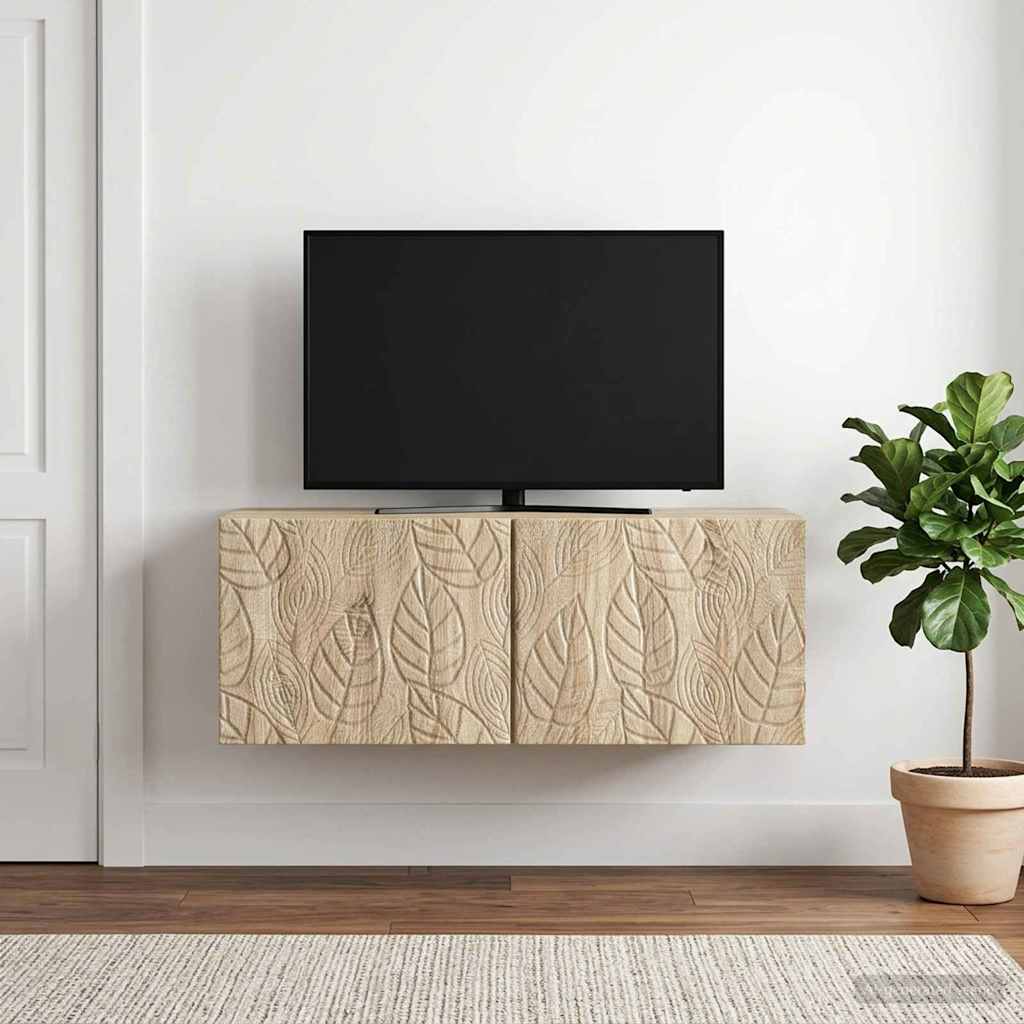 Vidaxl wandbeugel tv-kast 78,5 x 41 x 30 cm sonoma eiken bewerkt hout