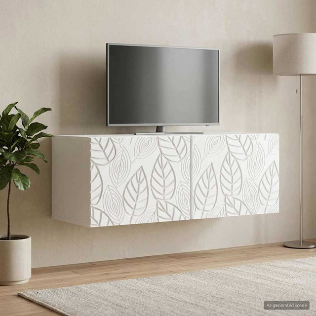 Vidaxl wandbeugel tv-kast 98 x 41 x 30 cm wit bewerkt hout