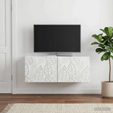 Vidaxl wandbeugel tv-kast 98 x 41 x 30 cm wit bewerkt hout