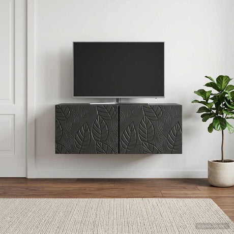 Vidaxl wandbeugel tv-kast 98 x 41 x 30 cm zwart bewerkt hout