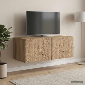 Vidaxl wandbeugel tv-kast 98 x 41 x 30 cm artisanaal eiken