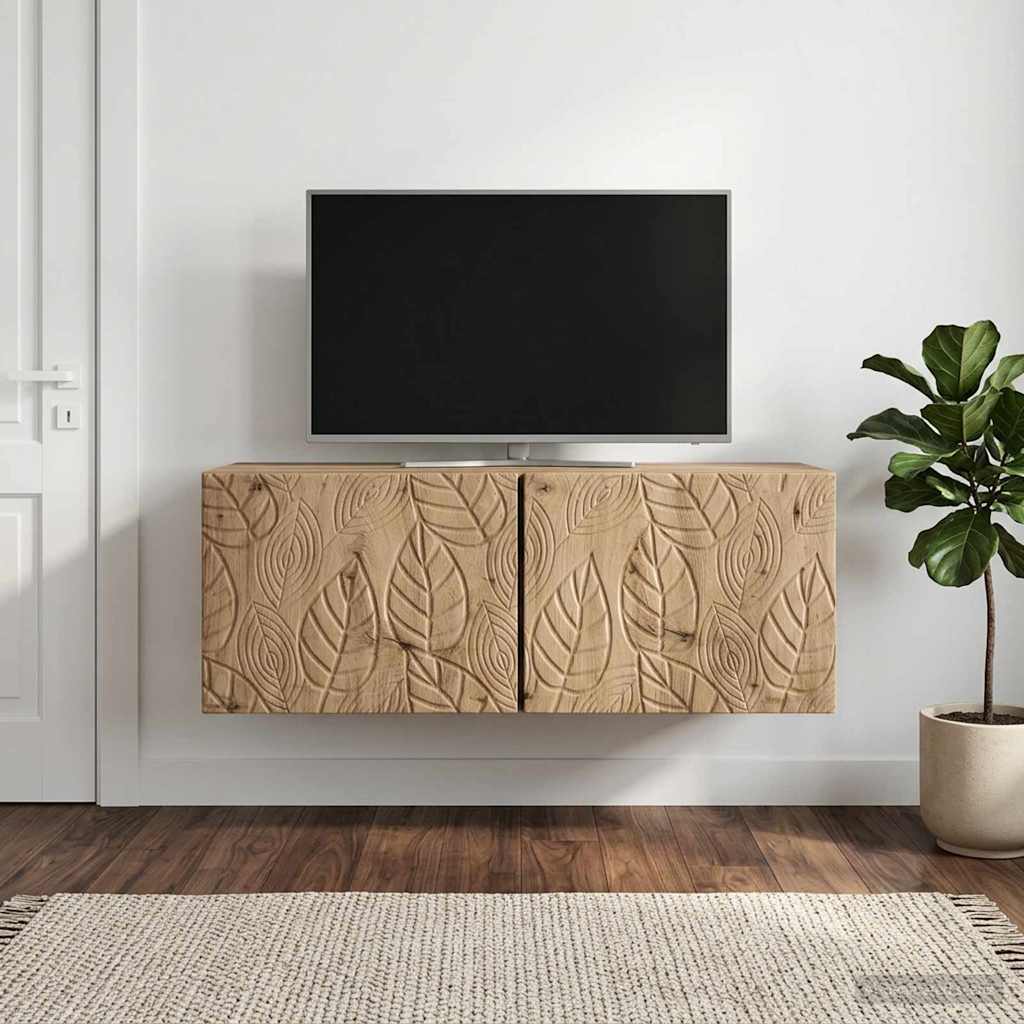 Vidaxl wandbeugel tv-kast 98 x 41 x 30 cm artisanaal eiken