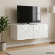 Vidaxl wandbeugel tv-kast 59,5 x 31 cm wit bewerkt hout wandgemonteerd