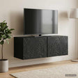 Vidaxl wandbeugel tv-kast 59,5 x 31 cm zwart bewerkt hout
