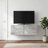 Vidaxl wandbeugel tv-kast 59,5 x 31 cm betongrijs bewerkt hout