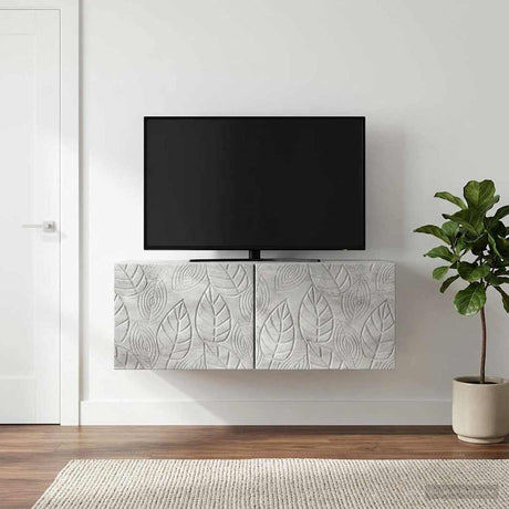 Vidaxl wandbeugel tv-kast 59,5 x 31 cm betongrijs bewerkt hout