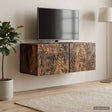 Vidaxl wandbeugel tv-kast 59,5 x 31 cm gerookt eiken bewerkt hout