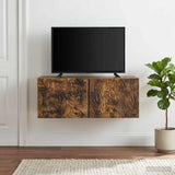 Vidaxl wandbeugel tv-kast 59,5 x 31 cm gerookt eiken bewerkt hout