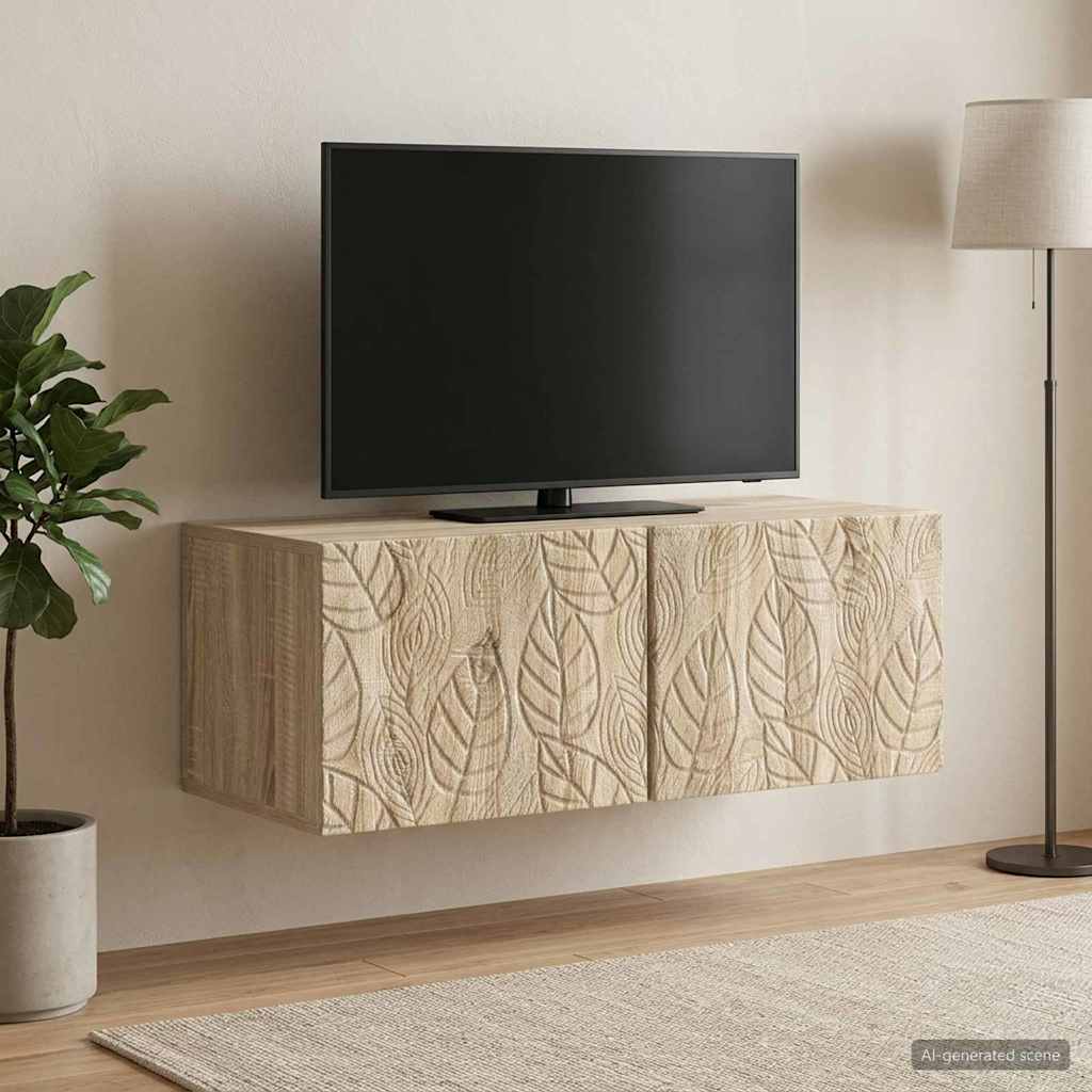 Vidaxl wandbeugel tv-kast 78,5 x 31 cm sonoma eiken bewerkt hout