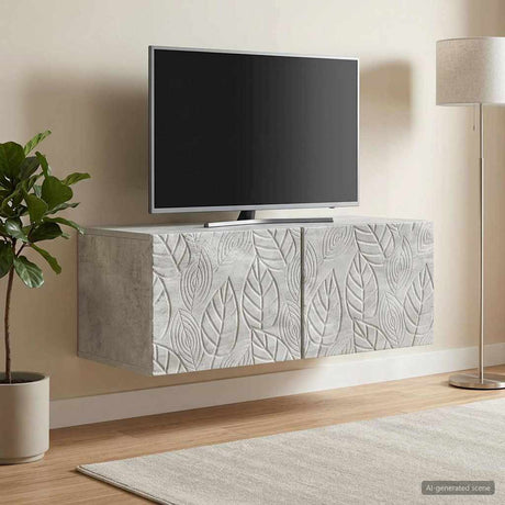 Vidaxl wandbeugel tv-kast 78,5 x 31 cm betongrijs bewerkt hout
