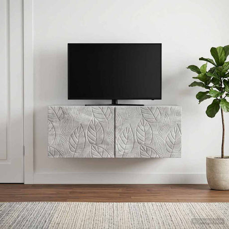 Vidaxl wandbeugel tv-kast 78,5 x 31 cm betongrijs bewerkt hout