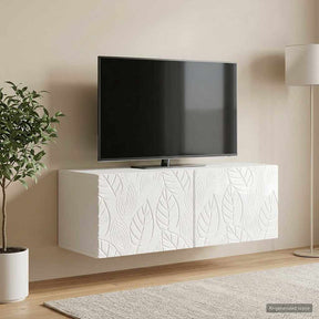 Vidaxl wandbeugel tv-kast 78,5 x 31 cm hoogglans wit bewerkt hout