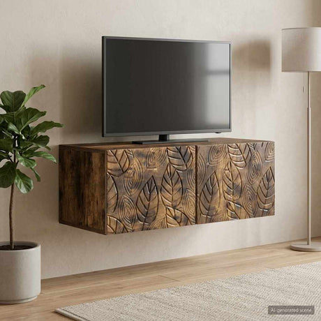 Vidaxl wandbeugel tv-kast 78,5 x 31 cm gerookt eiken bewerkt hout