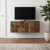 Vidaxl wandbeugel tv-kast 78,5 x 31 cm gerookt eiken bewerkt hout