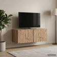Vidaxl wandbeugel tv-kast 78,5 x 31 cm artisanaal eiken bewerkt hout