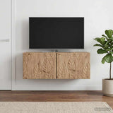 Vidaxl wandbeugel tv-kast 78,5 x 31 cm artisanaal eiken bewerkt hout