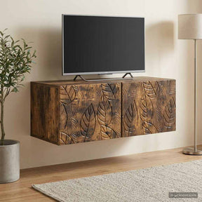 Vidaxl wandbeugel tv-kast 98 x 31 cm gerookt eiken bewerkt hout