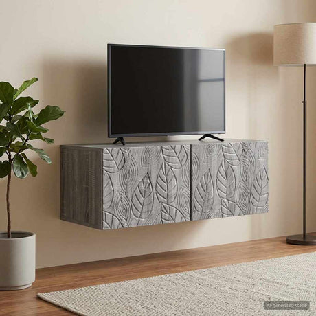 Vidaxl wandbeugel tv-kast 98 x 31 cm grijs sonoma bewerkt hout