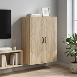 Vidaxl wandkast 66 x 34,5 x 90 cm bewerkt hout sonoma eiken