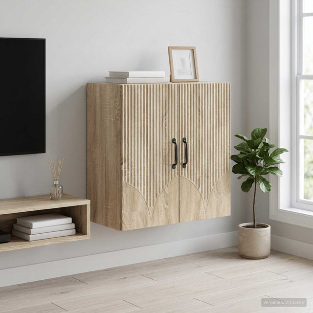 Vidaxl wandkast 59 x 31 x 60 cm bewerkt hout sonoma eiken