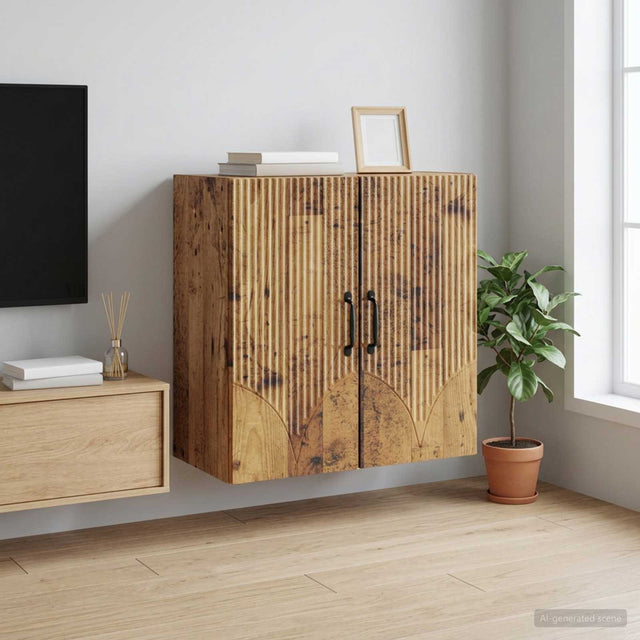 Vidaxl wandkast 59 x 31 x 60 cm bewerkt hout oud hout