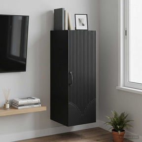 Vidaxl wandkast 33 x 34,5 x 90 cm bewerkt hout zwart