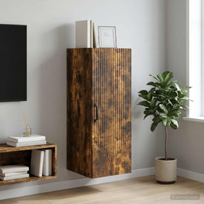 Vidaxl wandkast 33 x 34,5 x 90 cm bewerkt hout gerookt eiken