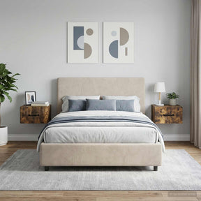 Vidaxl wandbeugel bedkast 2 st gerookt eiken 34,5 x 33 x 20 cm