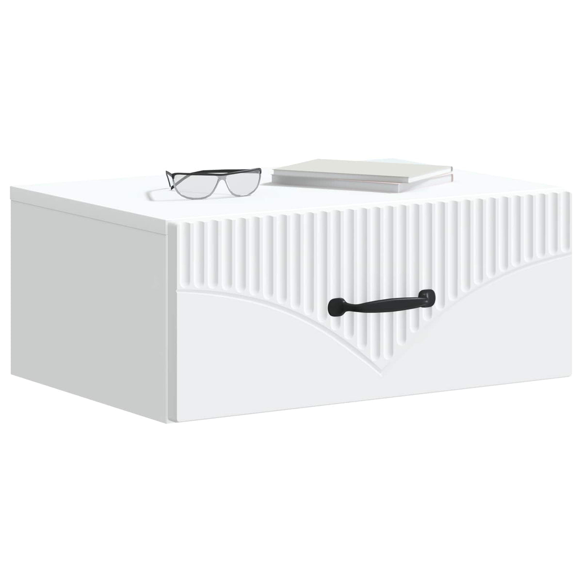 Vidaxl wandbeugel bedkast 2 st wit 49 x 34,5 x 20 cm bewerkt hout