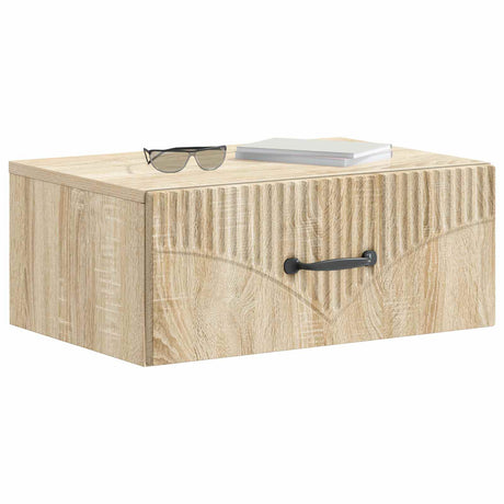 Vidaxl wandbeugel bedkast sonoma eiken 49 x 34,5 x 20 cm bewerkt hout