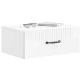 Vidaxl wandbeugel bedkast 2 st hoogglans wit 49 x 34,5 x 20 cm