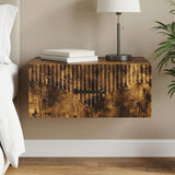 Vidaxl wandbeugel bedkast gerookt eiken 49 x 34,5 x 20 cm bewerkt hout