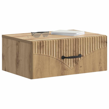 Vidaxl wandbeugel bedkast artisanaal eiken 49 x 34,5 x 20 cm