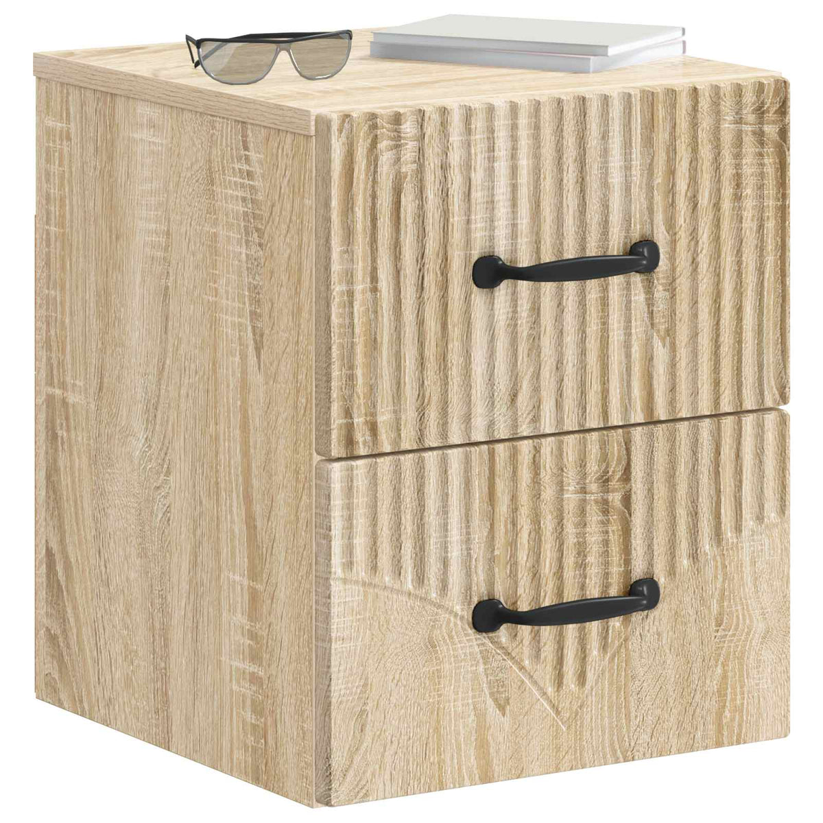 Vidaxl wandbeugel bedkast 2 st sonoma eiken 34,5 x 33 x 40 cm