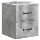Vidaxl wandbeugel bedkast 2 st betongrijs 34,5 x 33 x 40 cm